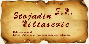 Stojadin Miltašević vizit kartica